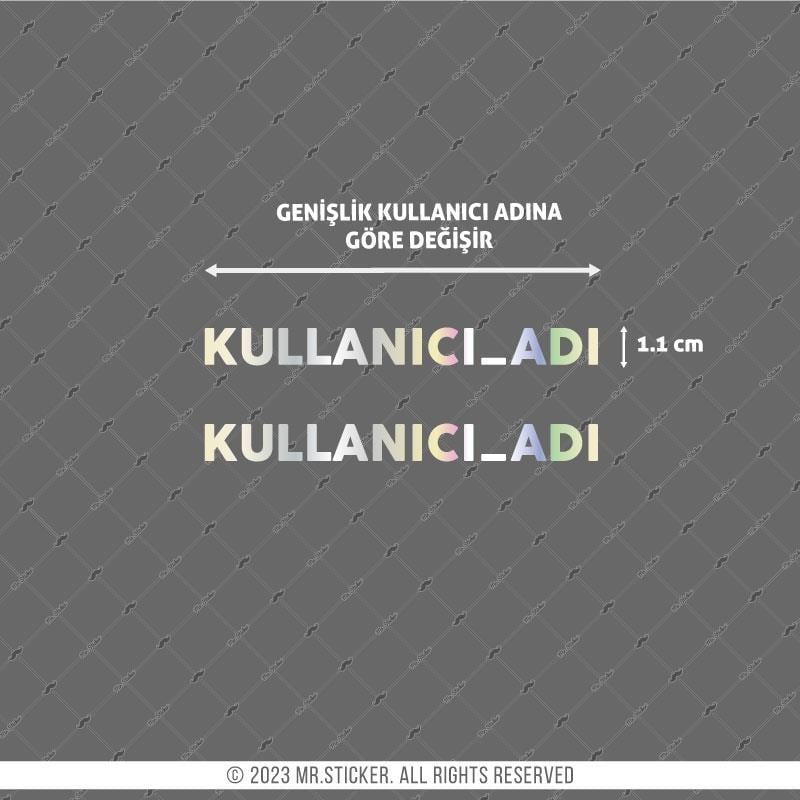HLG38 Hologram Kişiselleştirilebilir Kask Vizör Etiketi Seti