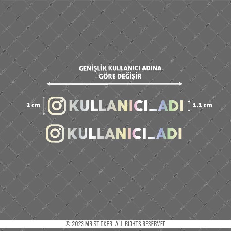HLG39 Hologram Instagram Kask Vizör Etiketi İkili Set