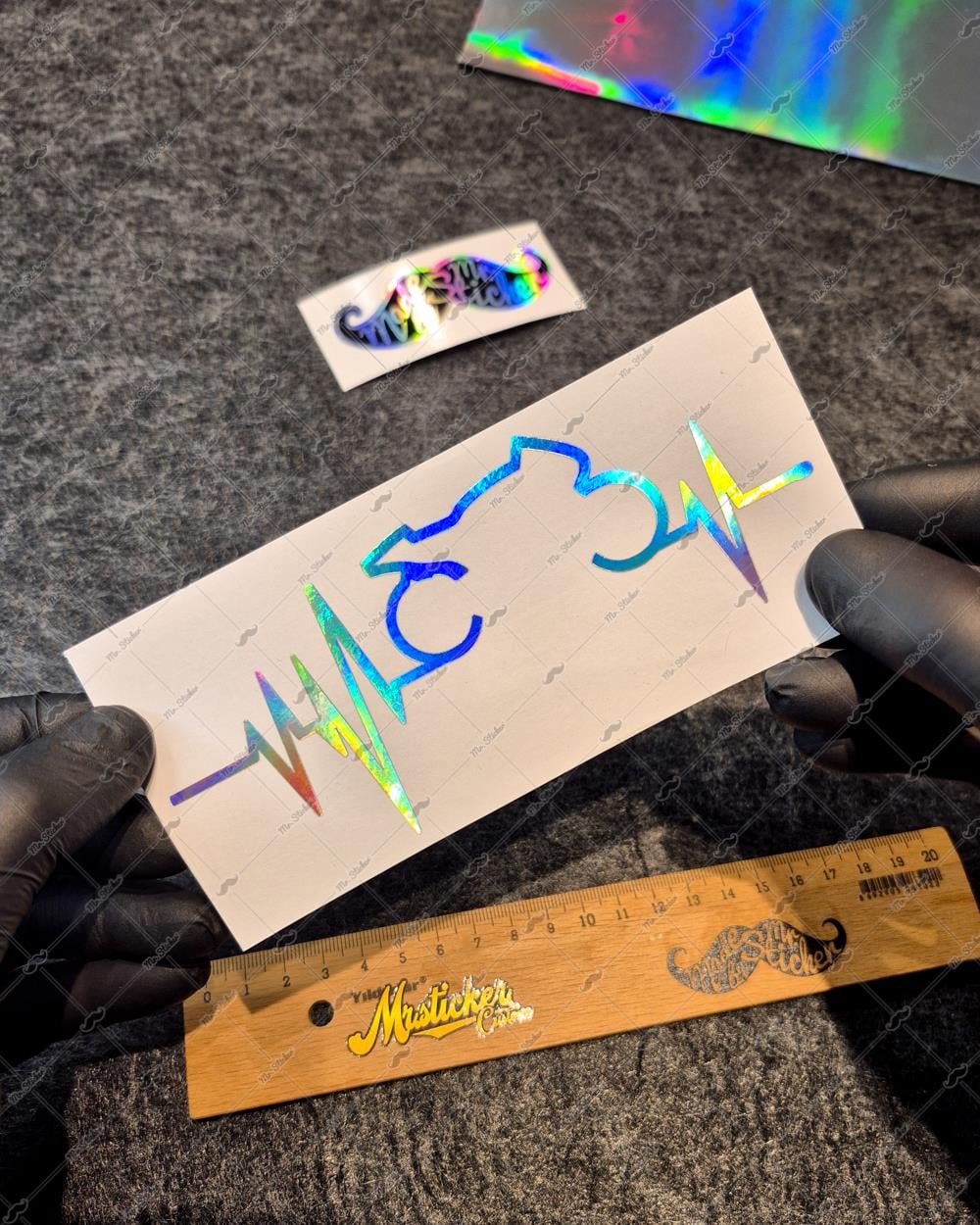HLG4V2 Hologram Motosiklet Kalp Ritim Etiketi