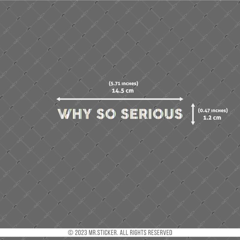 HLG6V2 Hologram Why So Serious Yazılı Kask Vizörü Etiketi 