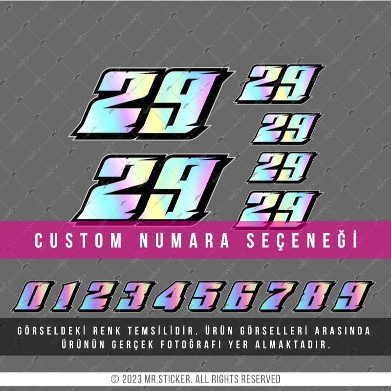 HLG75 Hologram Yaris Numarasi Etiket Seti 6lı Set