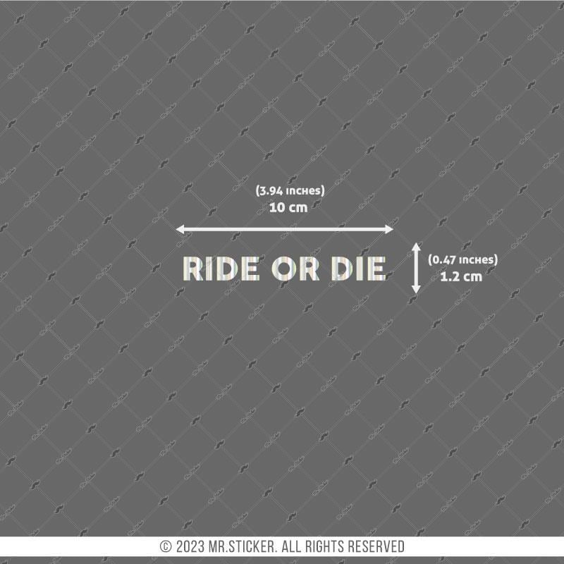HLG8V2 Hologram Ride or Die Yazılı Kask Vizörü Etiketi 