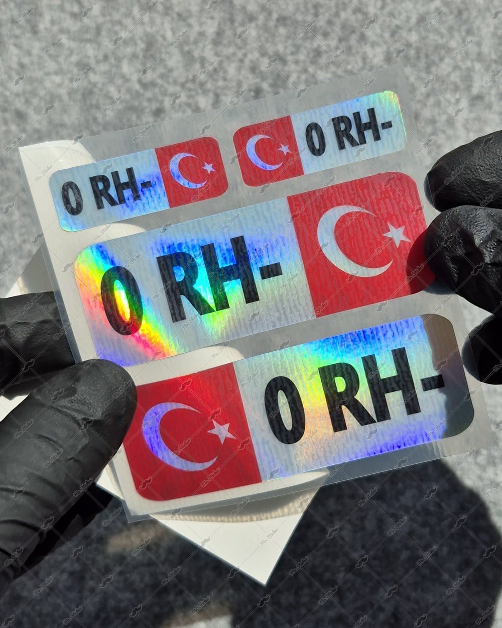 HLGBT01 Hologram 0 Rh Negatif (-) Kan Grubu Etiket Seti