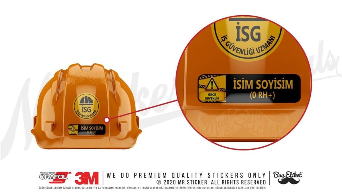 ISG3 Reflektif Isme Ozel Is Guvenligi Kan Grubu Etiketi V3