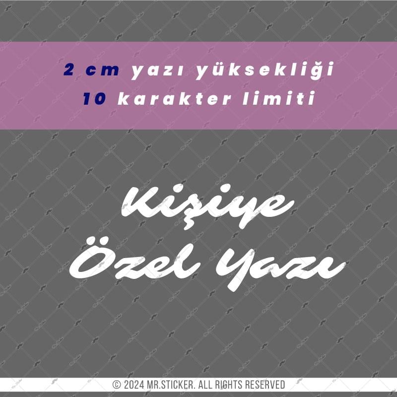 PRS19 Paris Yazı Tipi 2cm Yükseklik 10 karakter
