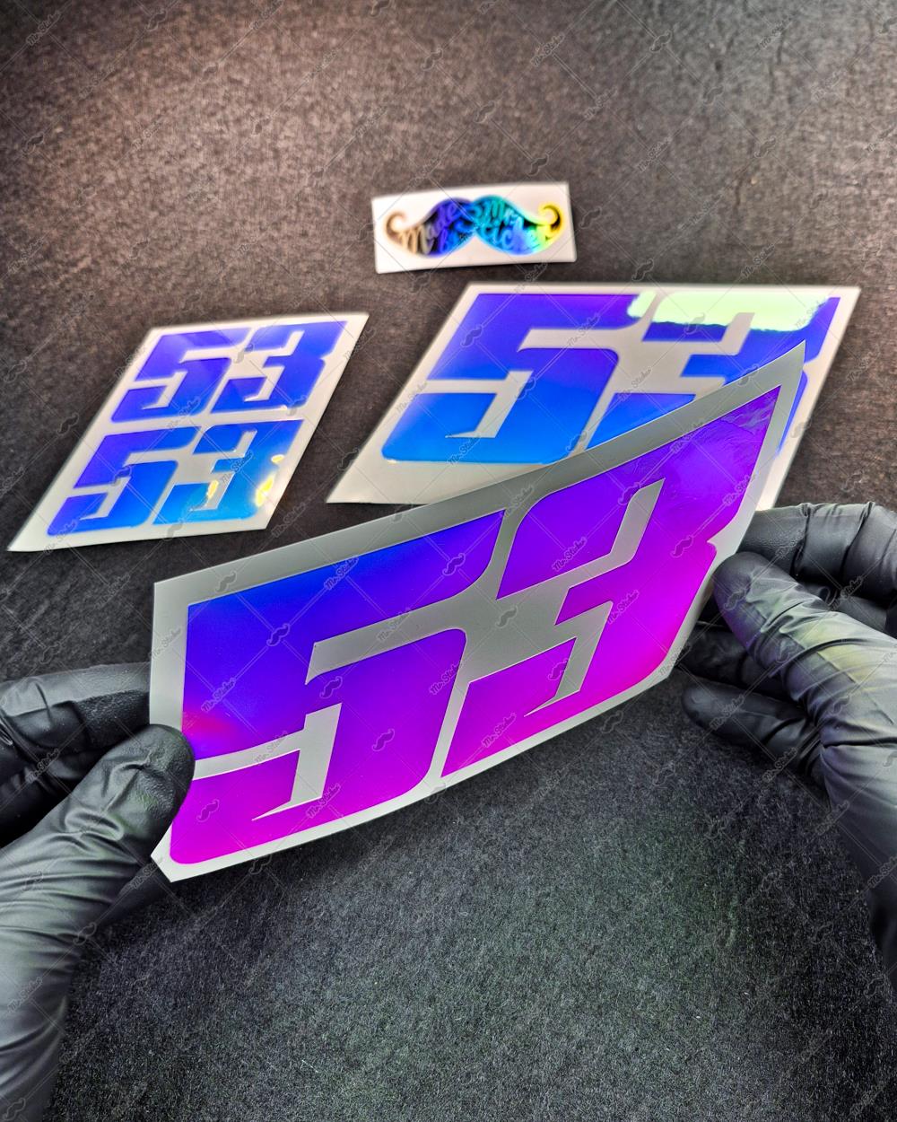 PRS27 Mavi Mor Renk Geçişli Custom Numara Seti