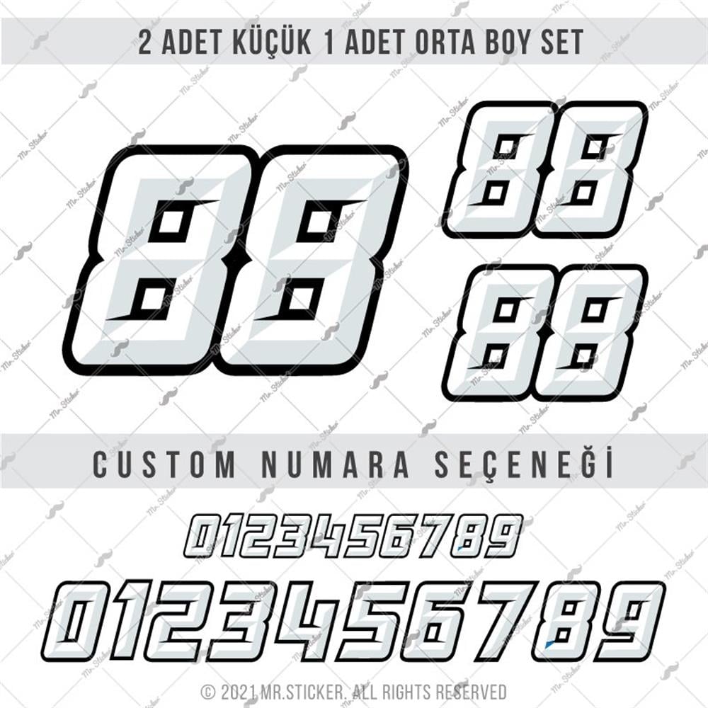 PRS3 Reflektif Kisiye Ozel Yaris Numarasi Seti