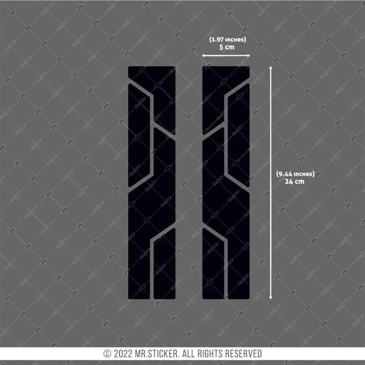 RFBK38 Siyah Reflektif Canta Serit Etiketi Ikili Set V3