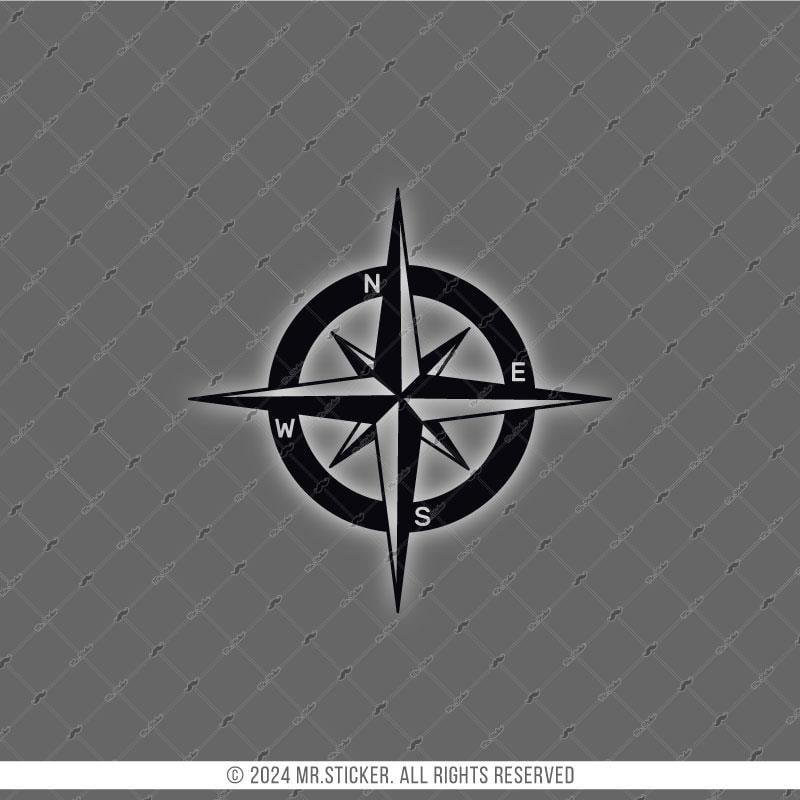 RFBK45 Siyah Reflektif Pusula Etiketi