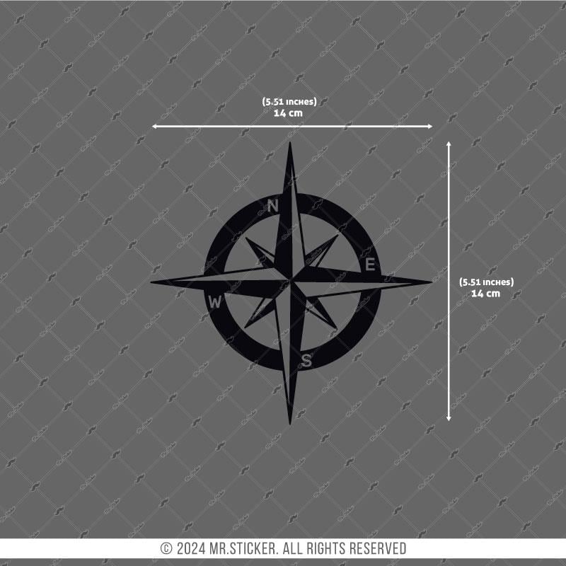 RFBK45 Siyah Reflektif Pusula Etiketi