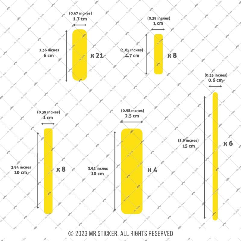 RFHLM265 Reflektif Sarı Serit Seti 47 Parca