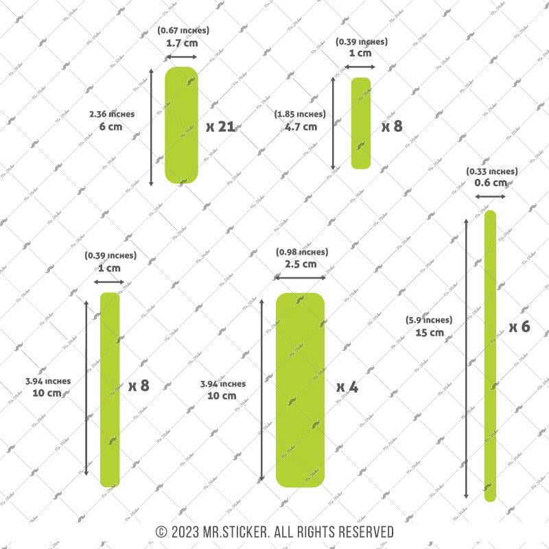 RFHLM267 Reflektif Yeşil Şerit Seti 47 Parça