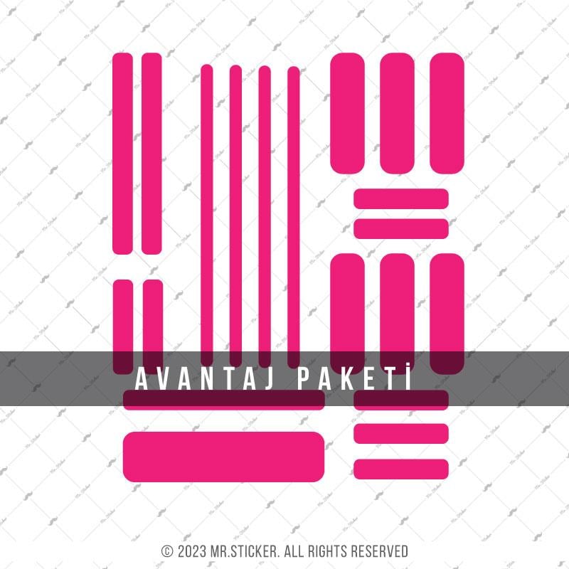 RFHLM269 Reflektif Pembe Şerit Seti 47 Parça