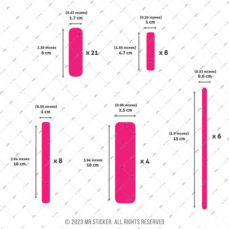 RFHLM269 Reflektif Pembe Şerit Seti 47 Parça