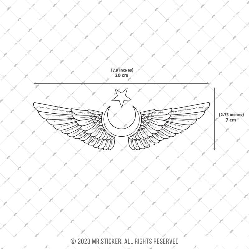 RFHLM97 Reflektif Kanatli Ay Yildiz