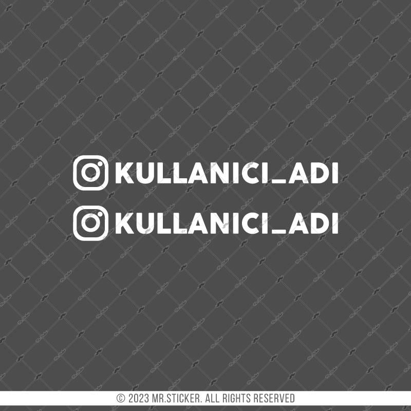SMINS23 Parlak Beyaz Renk Instagram Kask Vizör Etiketi İkili Set