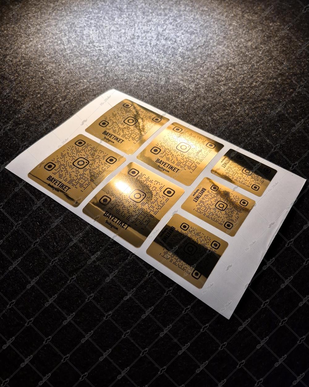 SMINS29 Altın Görünümlü QR Instagram Seti 7 Parça