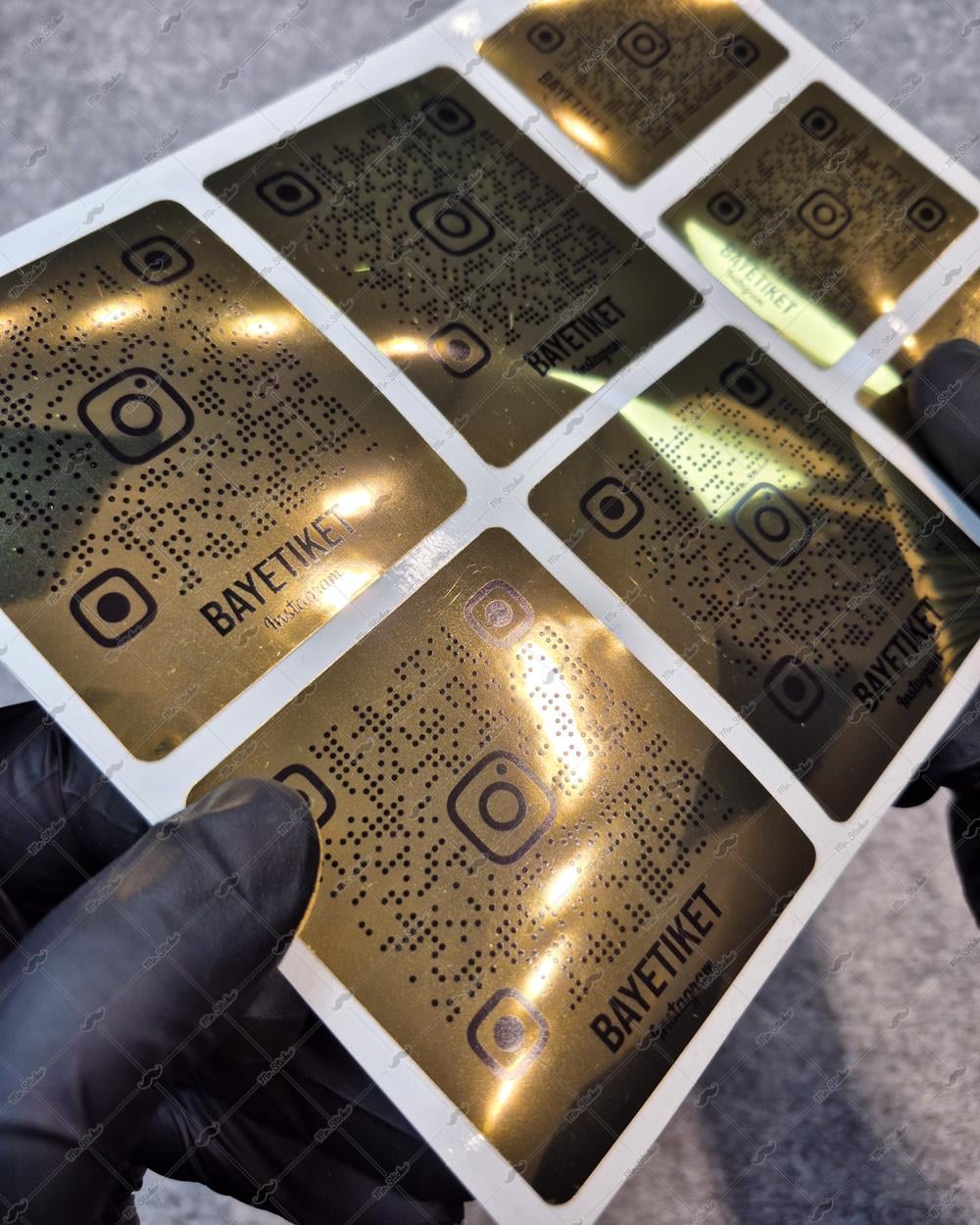 SMINS29 Altın Görünümlü QR Instagram Seti 7 Parça