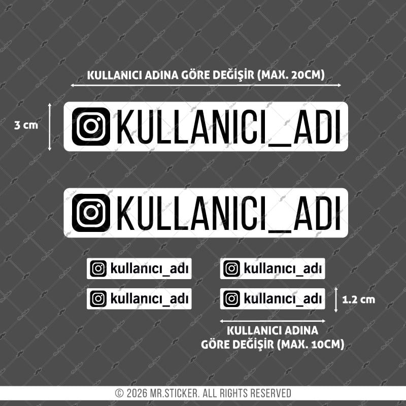 SMINS32 Reflektif Instagram Seti 6 Parça