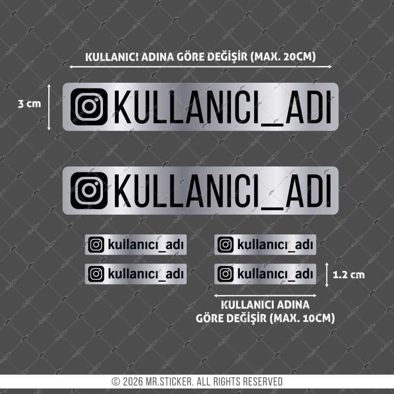 SMINS35 Platin Görünümlü Instagram Seti 6 Parça