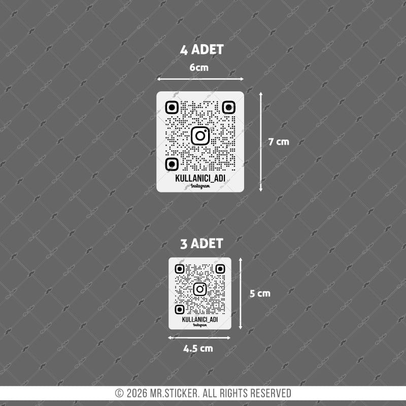 SMINS36 Karanlıkta Işıldayan QR Instagram Seti 7 Parça