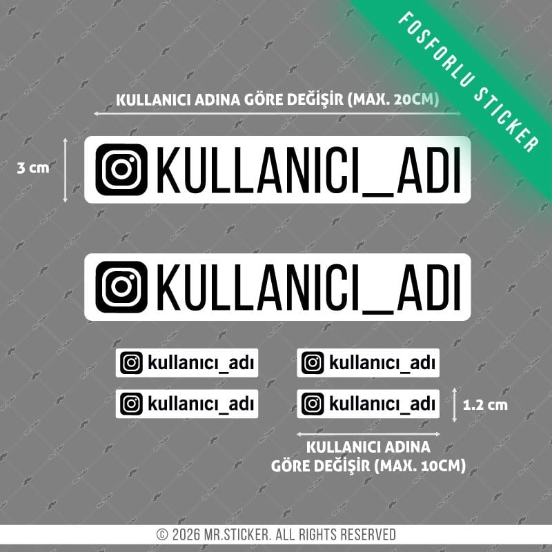 SMINS37 Karanlıkta Işıldayan Instagram Seti 6 Parça