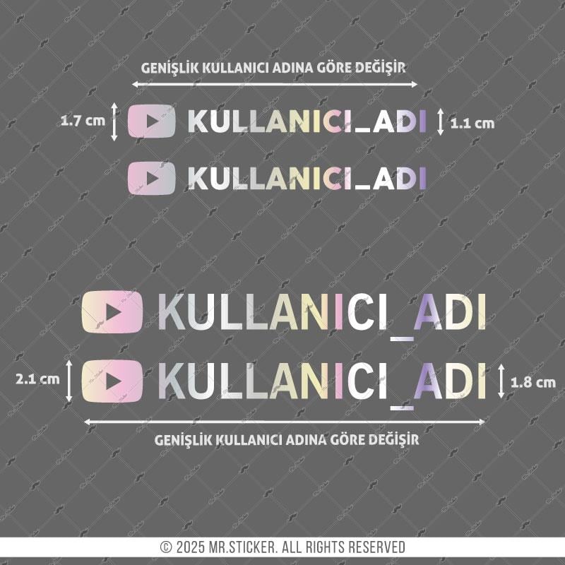 SMYTB26 Hologram YouTube Seti 4 Parca Detay Kesim
