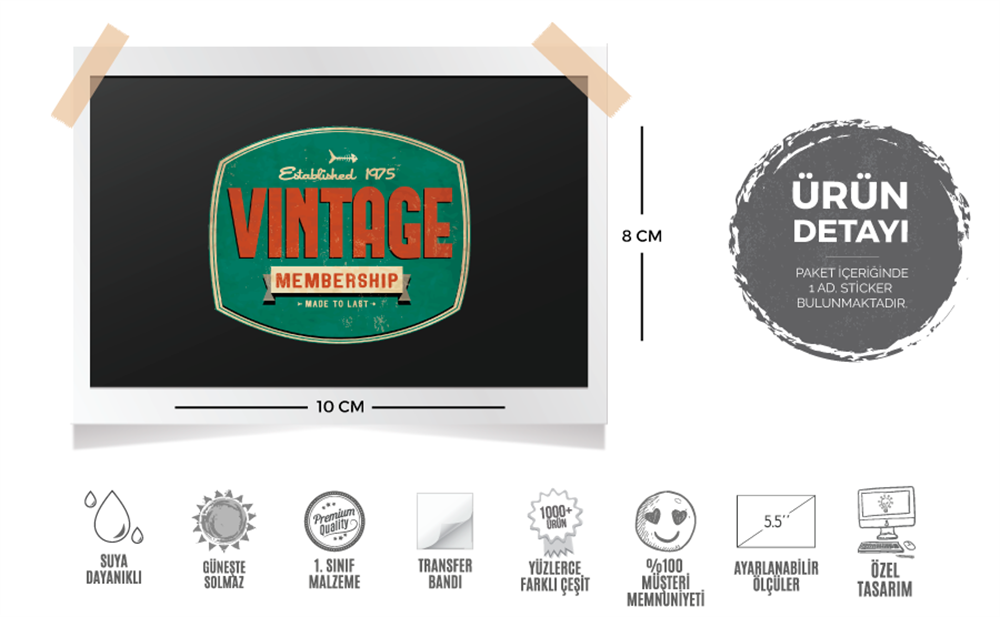 VTR15 Vintage Etiket