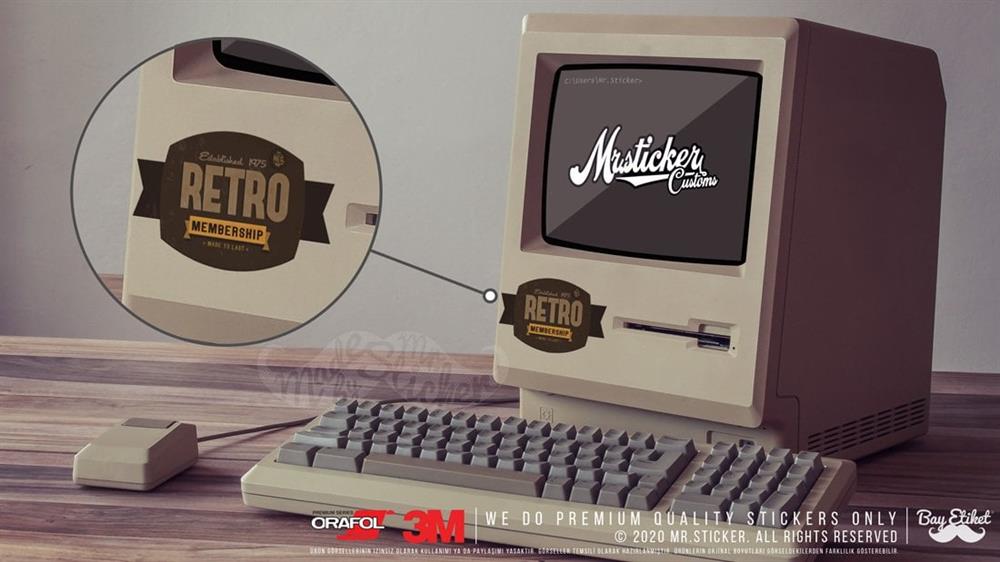 VTR17 Retro Membership Yazili Etiket