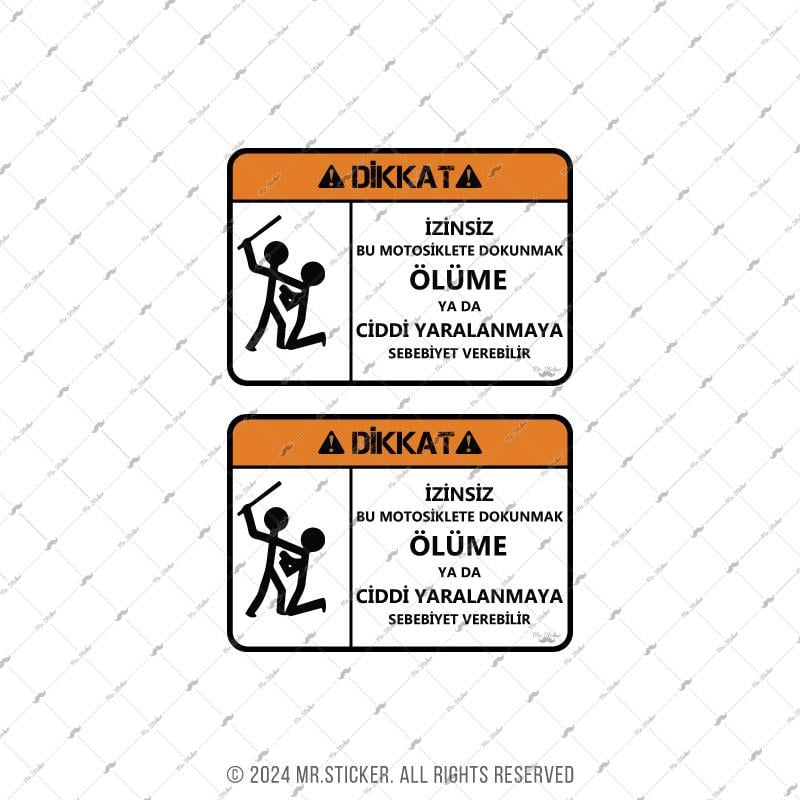 WRN2 Motoruma Dokunma Etiketi 2li Set