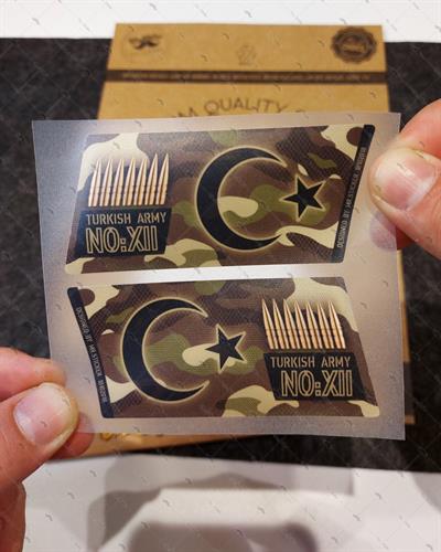 ARS10- Kamuflaj Desenli Ikili Etiket Seti