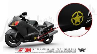 ARS13 Eskitilmis Desenli Asker Yildizi Mat Sari