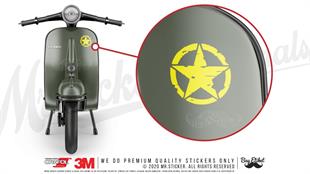 ARS13 Eskitilmis Desenli Asker Yildizi Mat Sari