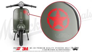 ARS14 Eskitilmis Desenli Asker Yildizi Mat Kirmizi