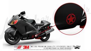 ARS14 Eskitilmis Desenli Asker Yildizi Mat Kirmizi