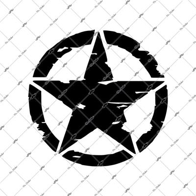 ARS8- Eskitilmis Desenli Mat Asker Yıldızı Etiketi