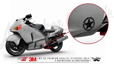 ARS8- Eskitilmis Desenli Mat Asker Yıldızı Etiketi