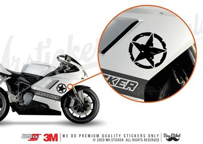 ARS9- Buyuk Boy -Eskitilmis Desenli Mat Asker Yildizi