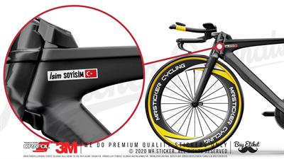 BCY1 Reflektif Bisiklet Isim Etiket Seti V1