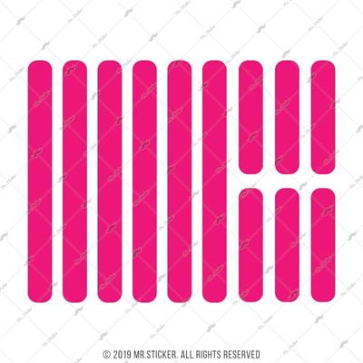 BCY10 Reflektif Fusya Serit Seti 12 Parca