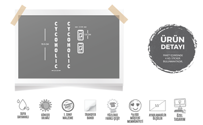 BCY11 Shut Up Legs (Kapa Ceneni Bacaklar) ve Cycoholic (Bisikletkolik) Yazili Etiket Seti