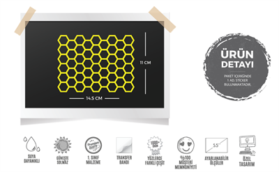 BCY23 Reflektif Ari Petekleri V1 Sari