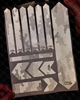 BCY29 Reflektif Koruyucu Sticker Seti Petek Kamuflaj Desen