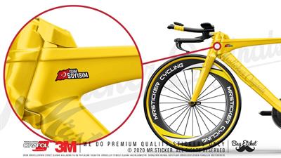 BCY3 Reflektif 10 Parca Bisiklet Isim Etiket Seti Ozel Seri