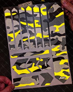 BCY30 Reflektif Koruyucu Sticker Seti Sari Kamuflaj Desen