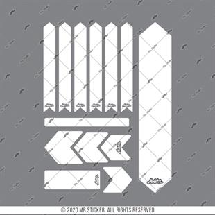 BCY33 Reflektif Beyaz Koruyucu Sticker Seti