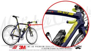 BCY40 Reflektif Koruyucu Sticker Seti Petek Kamuflaj Desen Sari Siyah