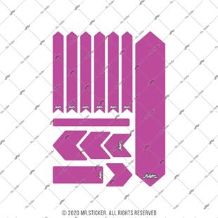 BCY43 Reflektif Koruyucu Sticker Seti Mor Renk