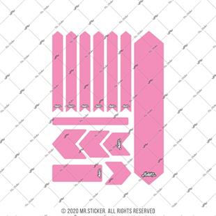 BCY44 Reflektif Koruyucu Sticker Seti Seker Pembe Renk