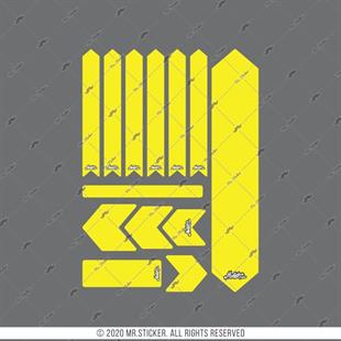 BCY46 Reflektif Koruyucu Sticker Seti Sari Renk